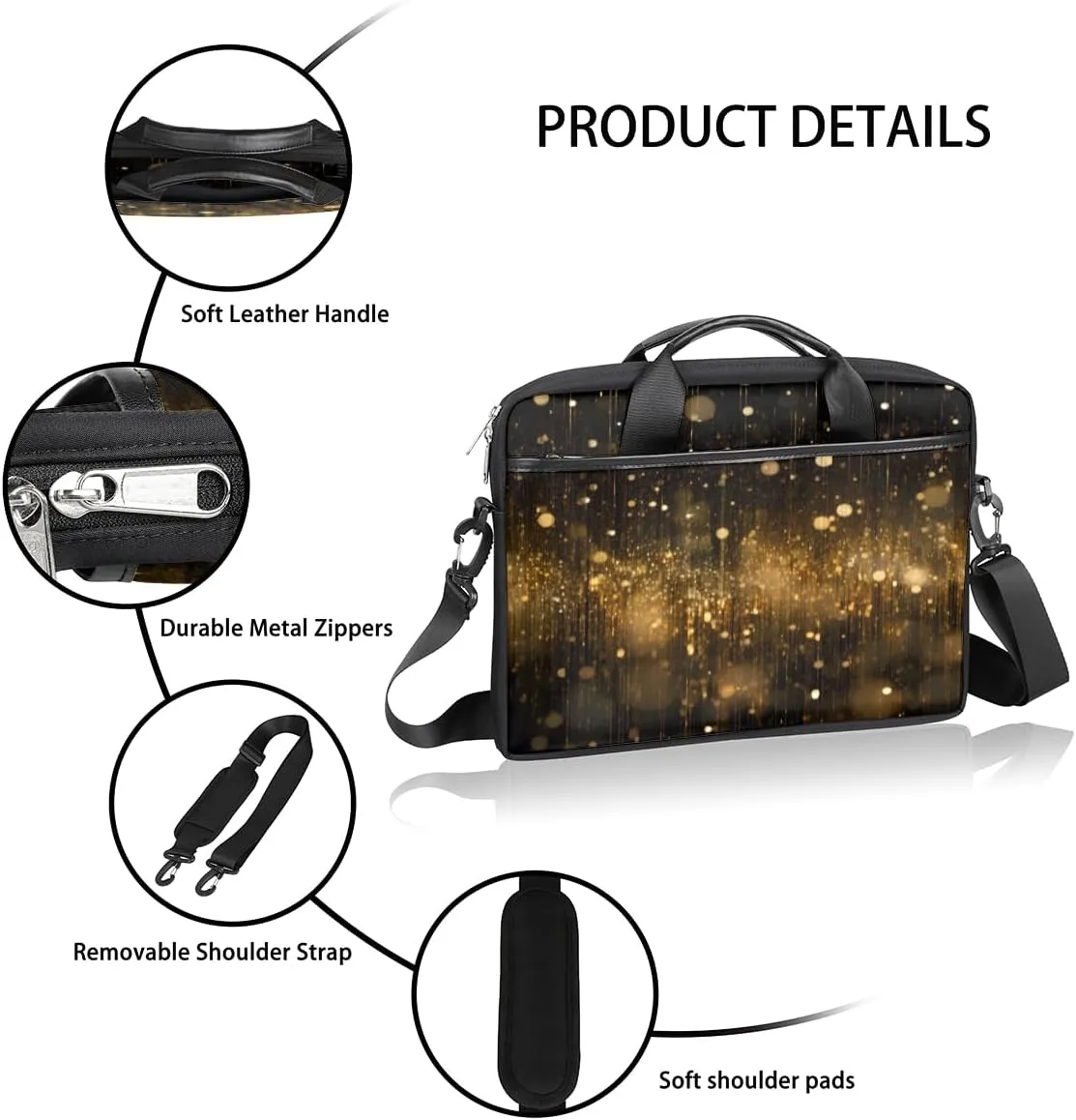 Cats Adorable Style Laptop Shoulder Bag for Tablet Computer Notebook Sleeve Messenger Carrying Case Briefcase Tote