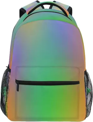 CEBUGI Travel Backpack for women men Colorful Gradient Background lightweight Laptop Backpack College bookbag Casual Daypack