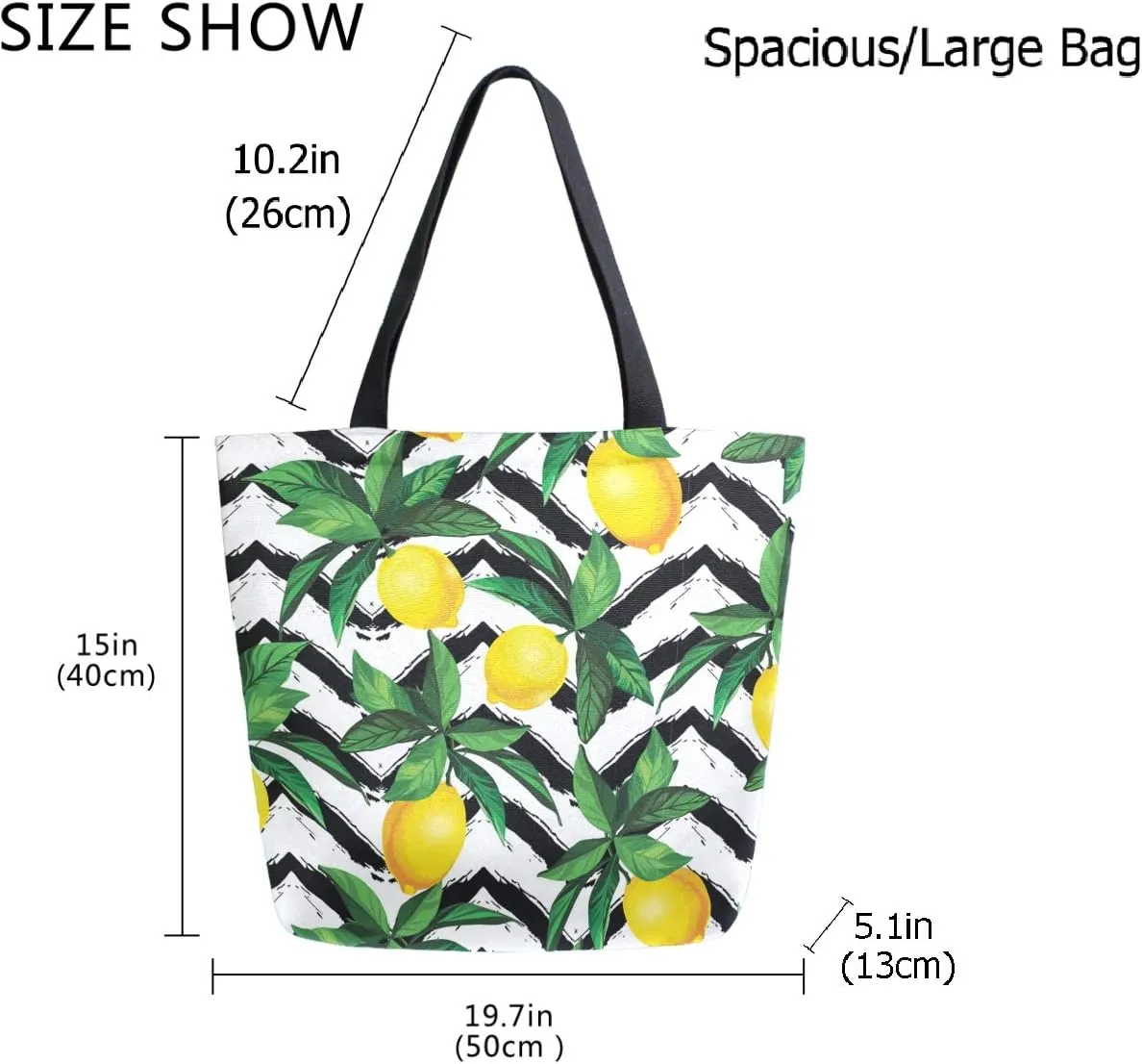 Chic Cute Fashion Style Pattern Extra Large Shoulder Tote Bag for Beach Travel Weekender Gym Grocery Shopping