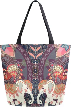 Chic Fashion Floral Pattern Extra Large Shoulder Tote Bag for Beach Travel Weekender Gym Grocery Shopping