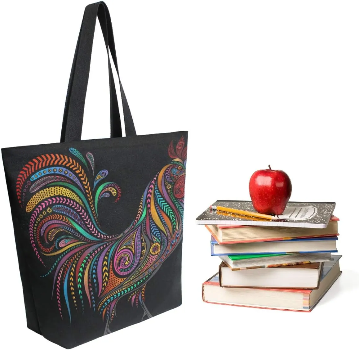 Chic Fashion Floral Printed Extra Large Shoulder Tote Bag for Beach Travel Weekender Gym Grocery Shopping