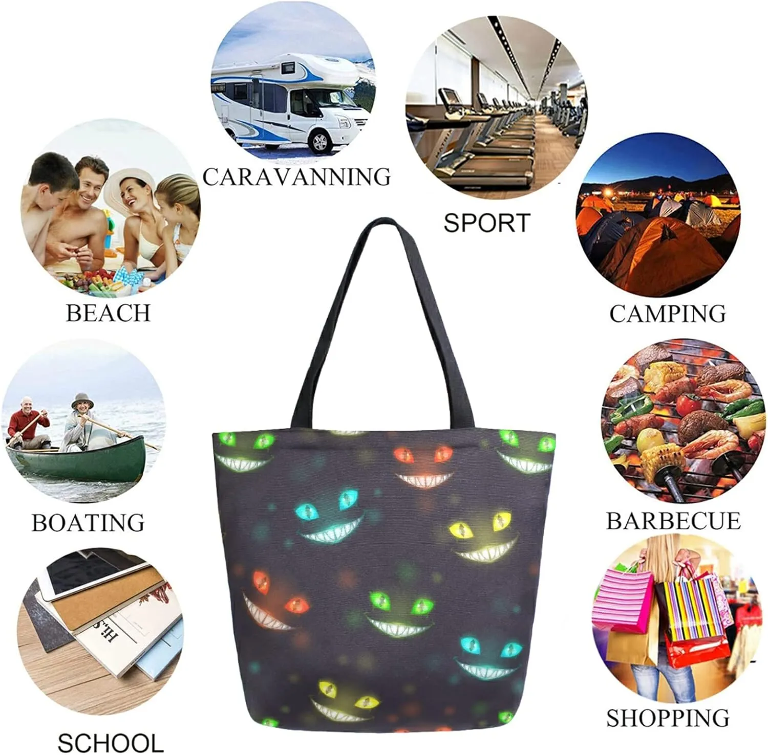Chic Fashion Floral Printed Extra Large Shoulder Tote Bag for Beach Travel Weekender Gym Grocery Shopping