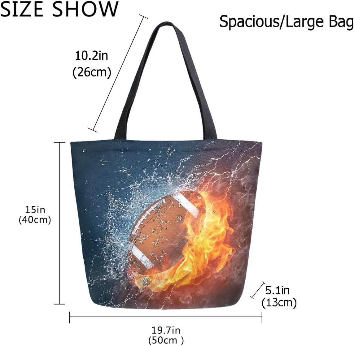 Chic Fashion Pattern Printed Extra Large Shoulder Tote Bag for Beach Travel Weekender Gym Grocery Shopping
