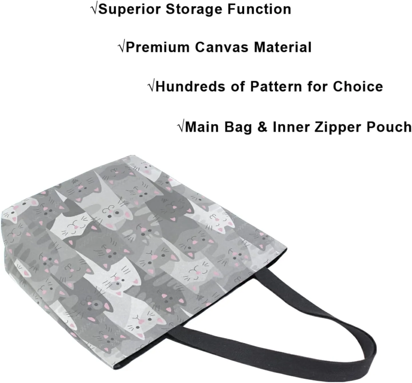 Chic Fashion Pattern Printed Extra Large Shoulder Tote Bag for Beach Travel Weekender Gym Grocery Shopping