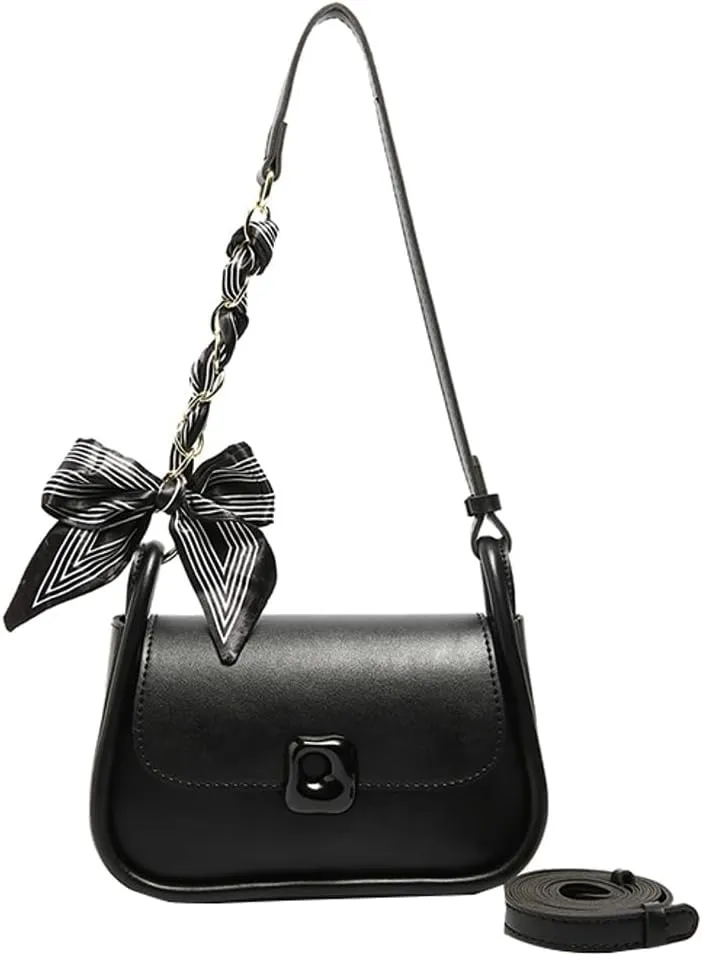 Chic Vegan Leather Shoulder Crossbody Bag for Women Y2k Handbag Purse Small Tote Bag Top Handle Satchel 2024