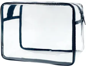 Clear Toiletry Bag, PVC Makeup Bag for Women, Spacious Clear Cosmetic & Toiletry PouchLarge Transparent Makeup Pouch for Travel (Clear)