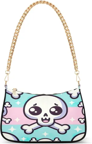 Colorful Leaf Shoulder Bag with Zipper, Crossbody Bags for Women Trendy