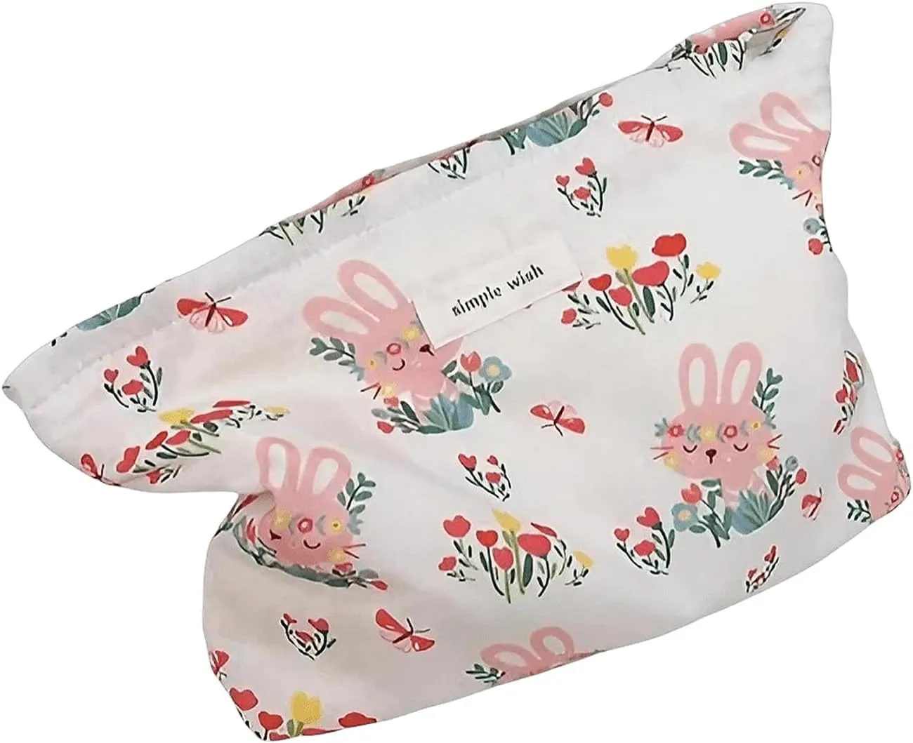 Cosmetic Bags, Floral Makeus Bag, Large Cotton Travel Makeup Bag, Flower Makeup Organizer for Valentine's Day Gift for Women(Bunny Red)