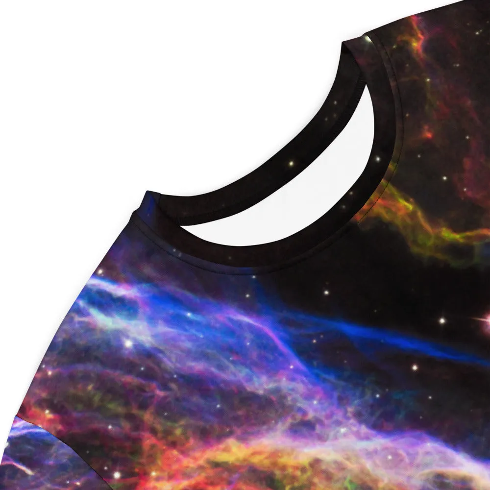 Cosmic Veil Nebula T-Shirt Dress