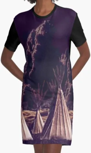 Cowgirl Kim Apache Teepee Graphic Tee Dress