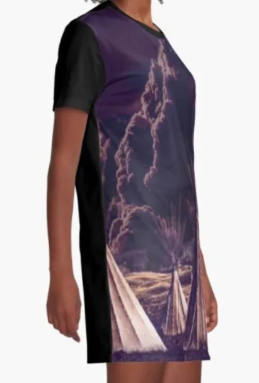 Cowgirl Kim Apache Teepee Graphic Tee Dress