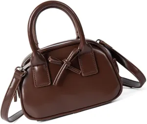 Creative Bows Aesthetic Shoulder Bag PU Leather Handbag Stylish Crossbody Bags Casual Satchel Purse For Everyday Use