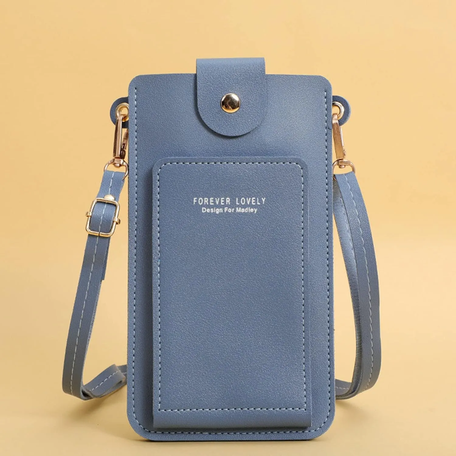 Crossbody Bag for Women Women Artificial Leather Solid Color Hasp Transparent Operation Ccreen Phone Bag Shoulder