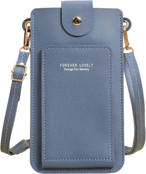 Crossbody Bag for Women Women Artificial Leather Solid Color Hasp Transparent Operation Ccreen Phone Bag Shoulder