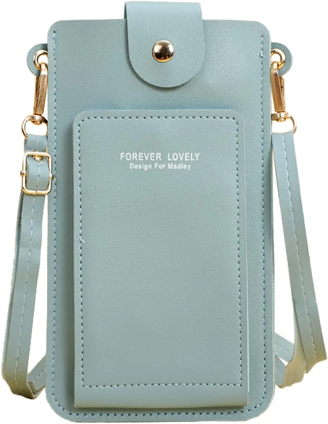 Crossbody Bag for Women Women Artificial Leather Solid Color Hasp Transparent Operation Ccreen Phone Bag Shoulder