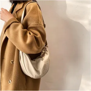 Crossbody Bag Hobo Sling Simple Women Dumpling Bag Trendy Small Shoulder Bag Purse Casual Handbag Adjustable Strap