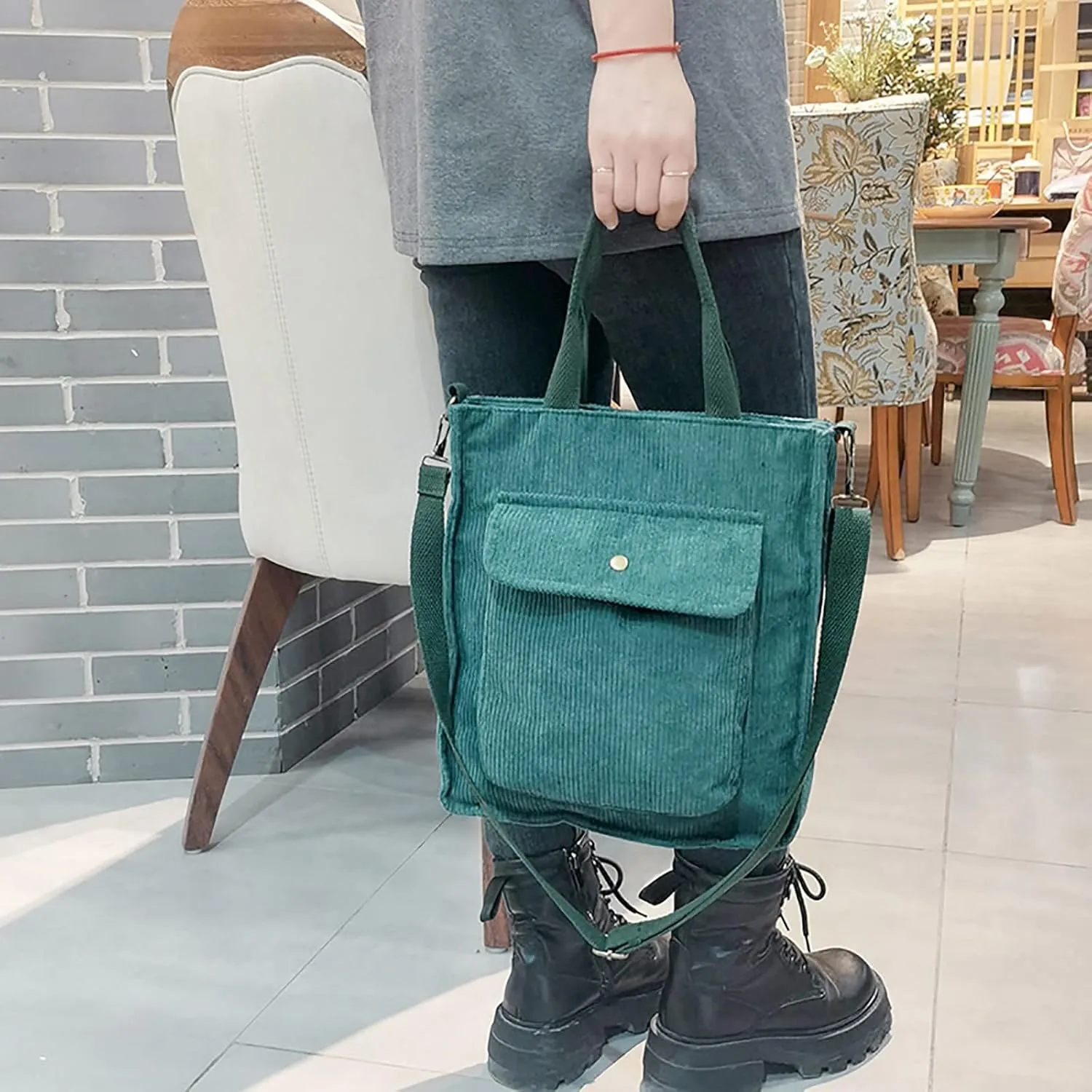 Crossbody Bags for Women Corduroy Tote Bag Women Shoulder Bag Casual Top Handle Ladies Handbags