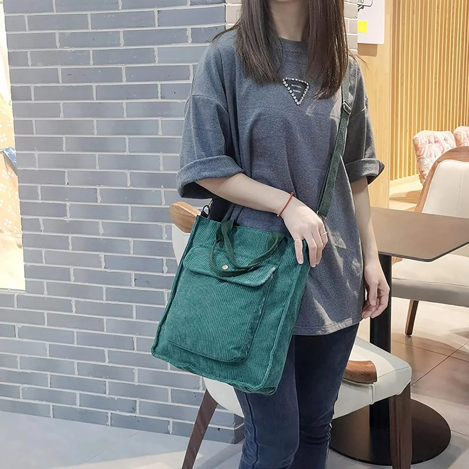 Crossbody Bags for Women Corduroy Tote Bag Women Shoulder Bag Casual Top Handle Ladies Handbags