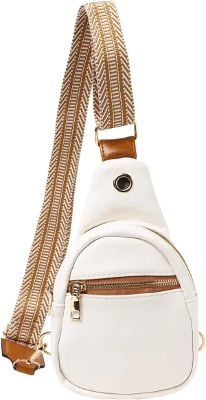 Crossbody Bags for Women Fashion Chest Bag Soft Leather Texture Crossbody Bag Large Capacity Simple Retro