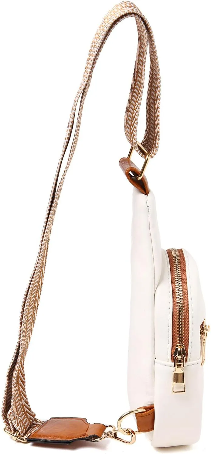 Crossbody Bags for Women Fashion Chest Bag Soft Leather Texture Crossbody Bag Large Capacity Simple Retro