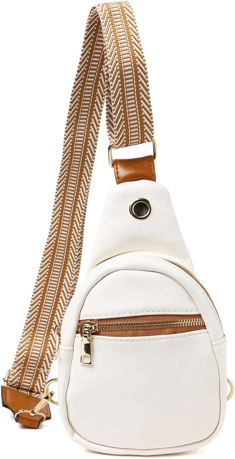 Crossbody Bags for Women Fashion Chest Bag Soft Leather Texture Crossbody Bag Large Capacity Simple Retro