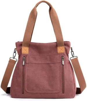 Crossbody Bags for Women Large Tote Bags Laptop Bag Canvas Professional Work Commuter Purse Travel Bag Shoulder Bag Purple