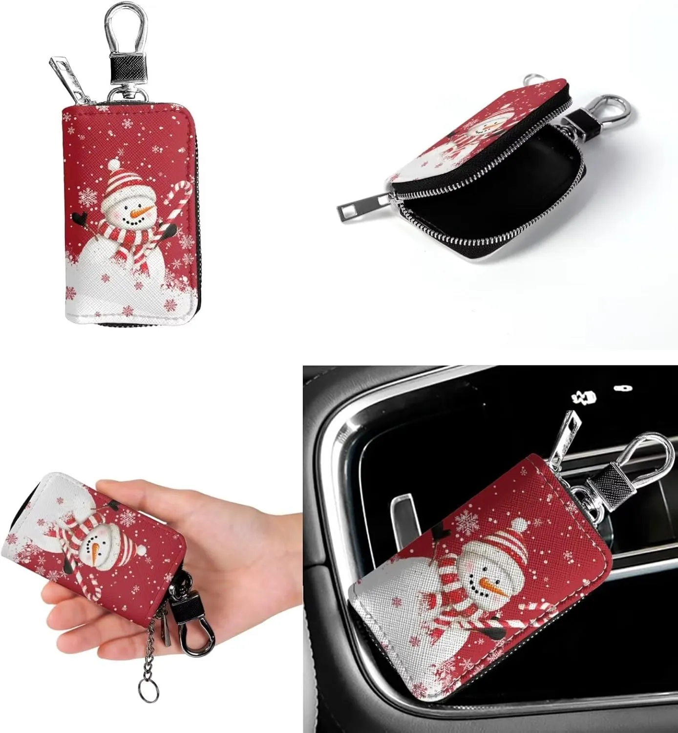 Crossbody Bags for Women Leather Bucket Bags with Car Key Case 2 Piece Shoulder Bag Trendy Handbag