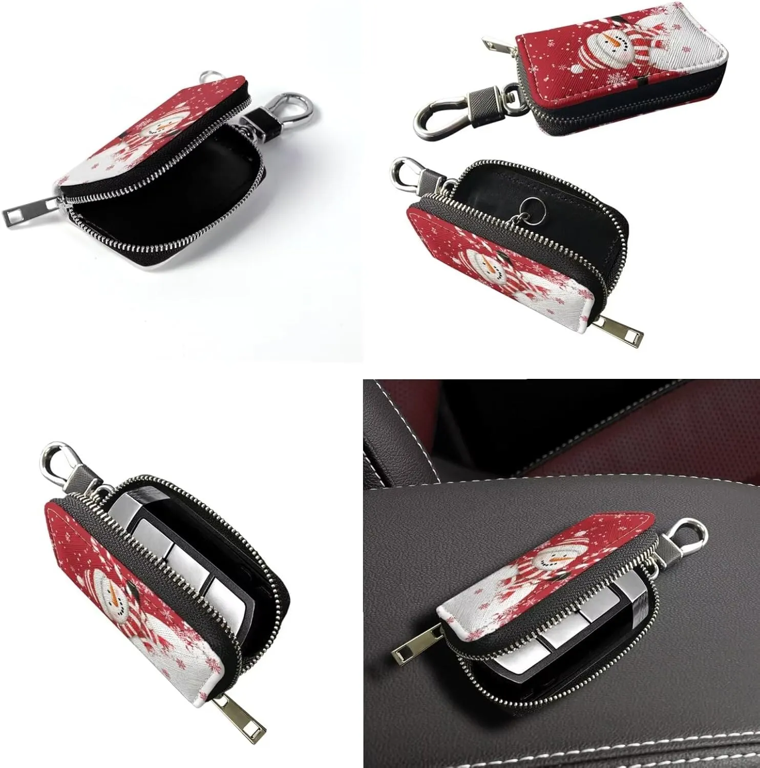 Crossbody Bags for Women Leather Bucket Bags with Car Key Case 2 Piece Shoulder Bag Trendy Handbag