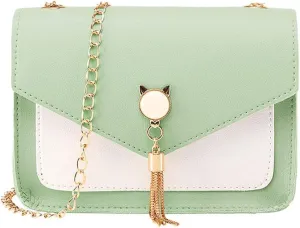 Crossbody Zipper Bag Phone Small Shoulder Cat Women Fringe Bag Messenger Mobile Cover
