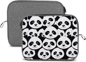 Cute Panda Head Laptop Sleeve Notebook Computer Pocket Case Tablet Briefcase Carrying Bag Protective Case 14inch