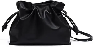 Designer Bucket Women's bags,Genuine Leather Shoulder Hobo Bag,Chic Drawstring Storage Leather Crossbody Bag for Women