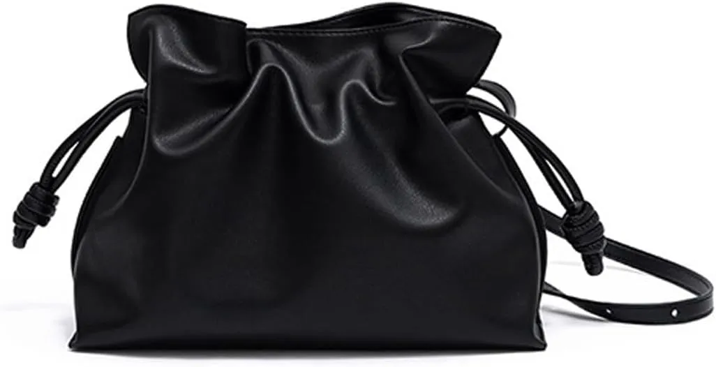 Designer Bucket Women's bags,Genuine Leather Shoulder Hobo Bag,Chic Drawstring Storage Leather Crossbody Bag for Women