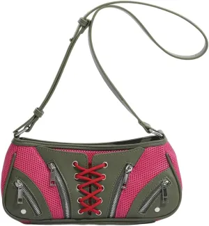 Designer Shoulder Bag for Women, Chic Saddle Bag Purses, Vegan Pu Leather Crossbody, Ladies Going Out Purse.