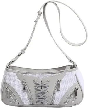 Designer Shoulder Bag for Women, Chic Saddle Bag Purses, Vegan Pu Leather Crossbody, Ladies Going Out Purse.