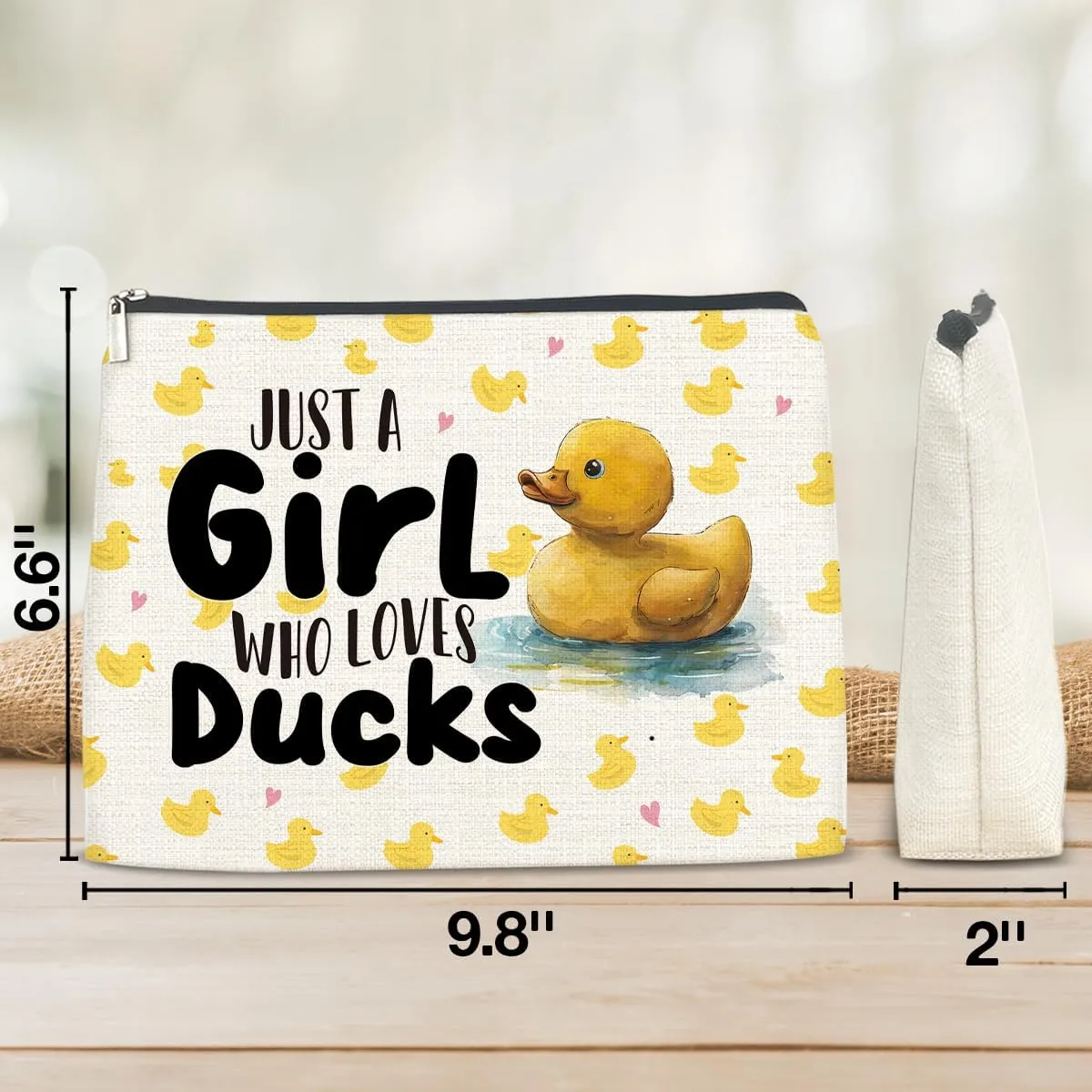 Duck Gifts Makeup Bag, Gifts for Duck Lovers Bestie Sister Friend Birthday Christmas, Cosmetic Travel Organizer Toiletry Bag