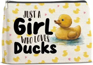 Duck Gifts Makeup Bag, Gifts for Duck Lovers Bestie Sister Friend Birthday Christmas, Cosmetic Travel Organizer Toiletry Bag