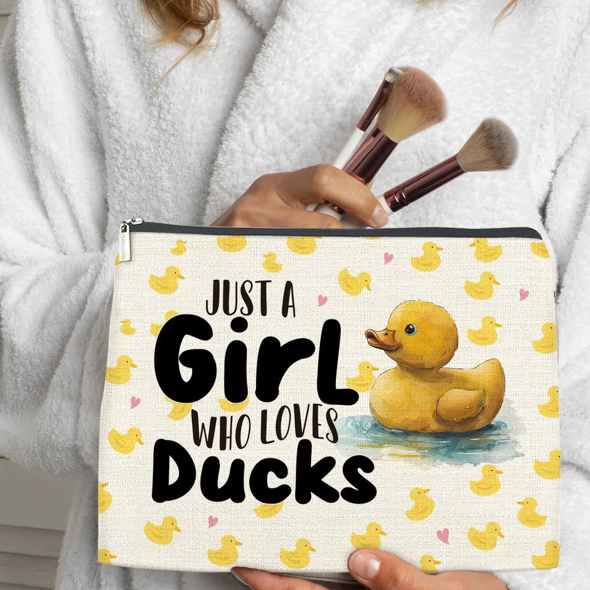 Duck Gifts Makeup Bag, Gifts for Duck Lovers Bestie Sister Friend Birthday Christmas, Cosmetic Travel Organizer Toiletry Bag