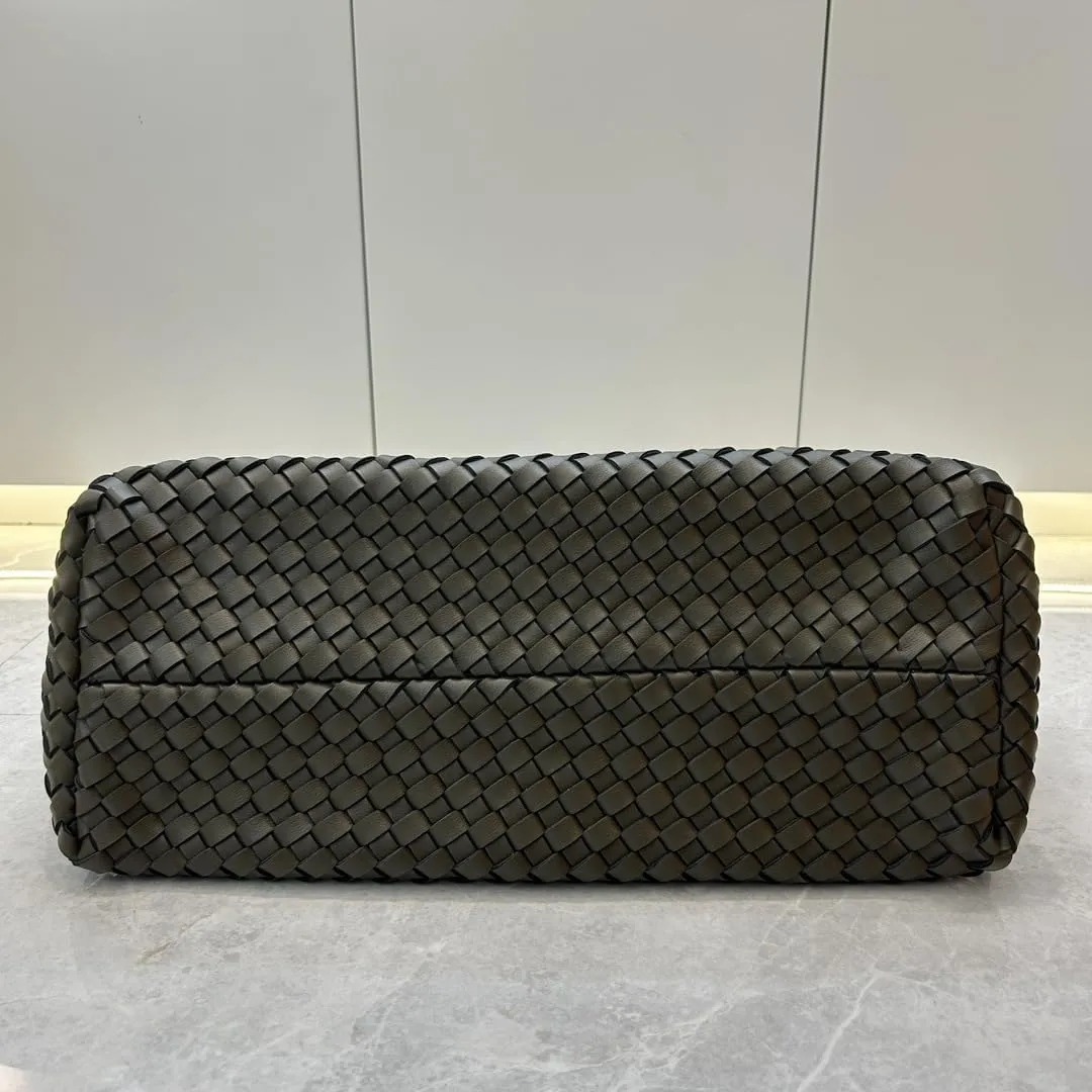 Elegant Woven Leather Tote Large Capacity Shopper Bag, Perfect Travel Handbag & Stylish Purses Women Tote Bag