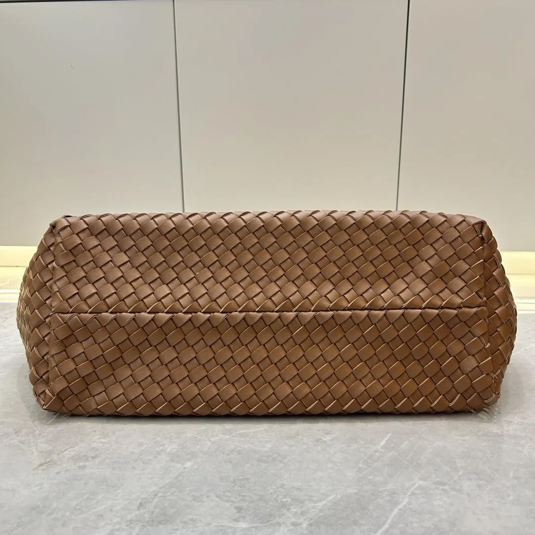 Elegant Woven Leather Tote Large Capacity Shopper Bag, Perfect Travel Handbag & Stylish Purses Women Tote Bag