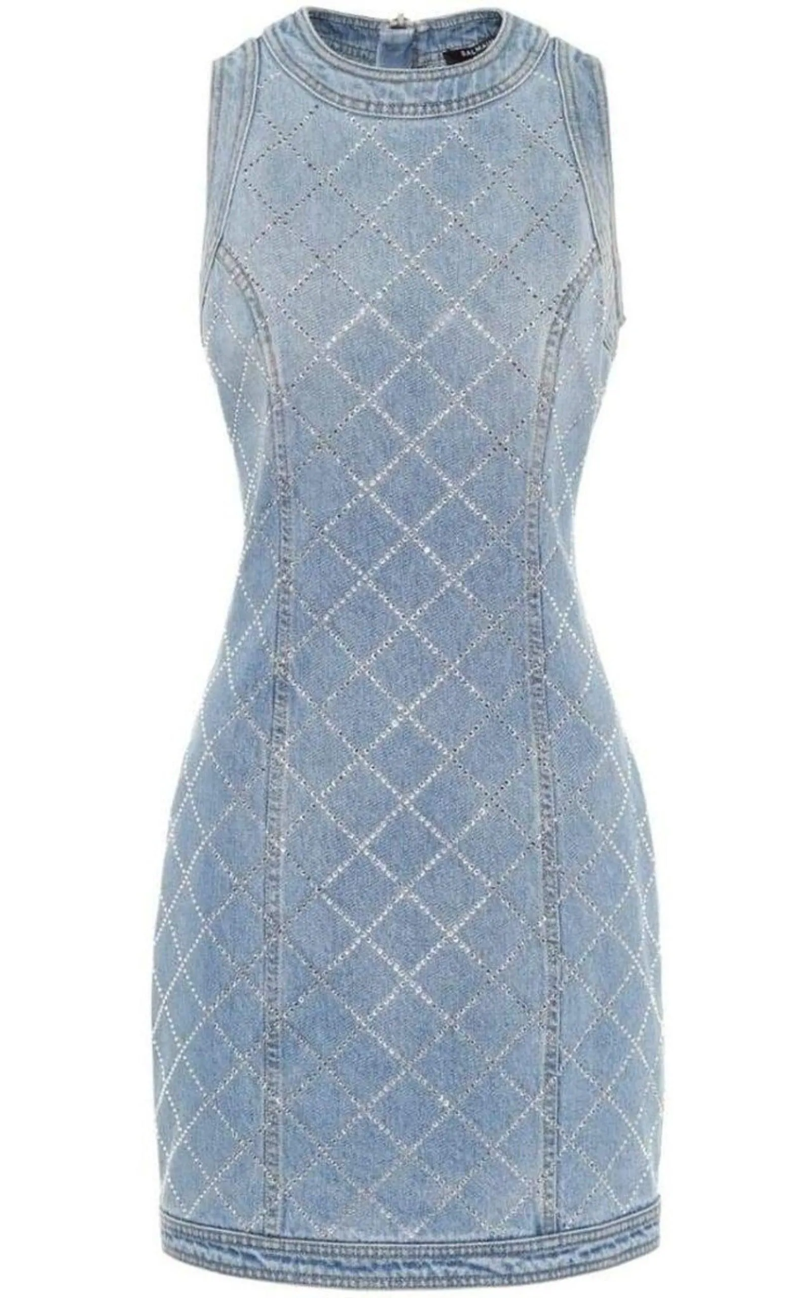Embellished Denim Mini Dress