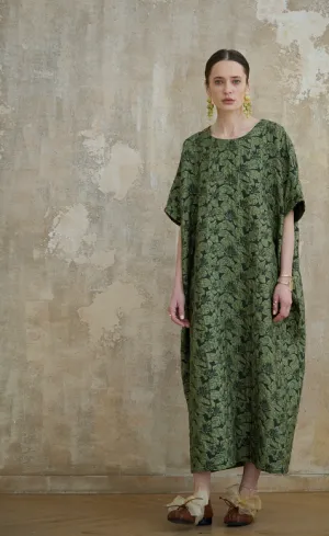 Embossed loose high-end lazy temperament super long robe literary retro dress women caftan