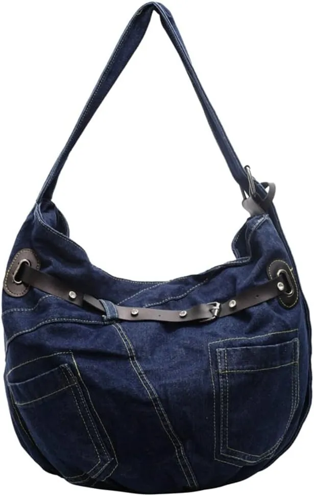 Epsion Denim Shoulder Bag Crossbody Bag for Women Lightweight Large Handbag Casual Retro Messenger Bag 2025