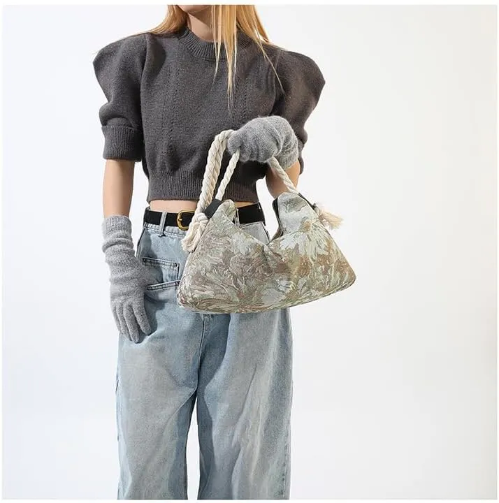Fashion Cheetah Purses for Women Handbag, y2k Cheetah Handbags Cheetah Print Hobo Ladies Chic Shoulder Bags Purse (Green)