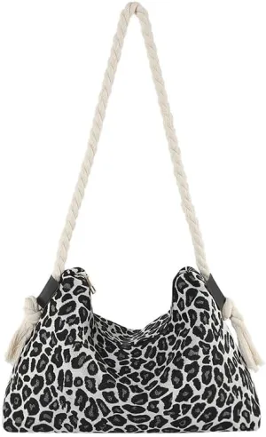 Fashion Cheetah Purses for Women Handbag, y2k Cheetah Handbags Cheetah Print Hobo Ladies Chic Shoulder Bags Purse (Leopard black)
