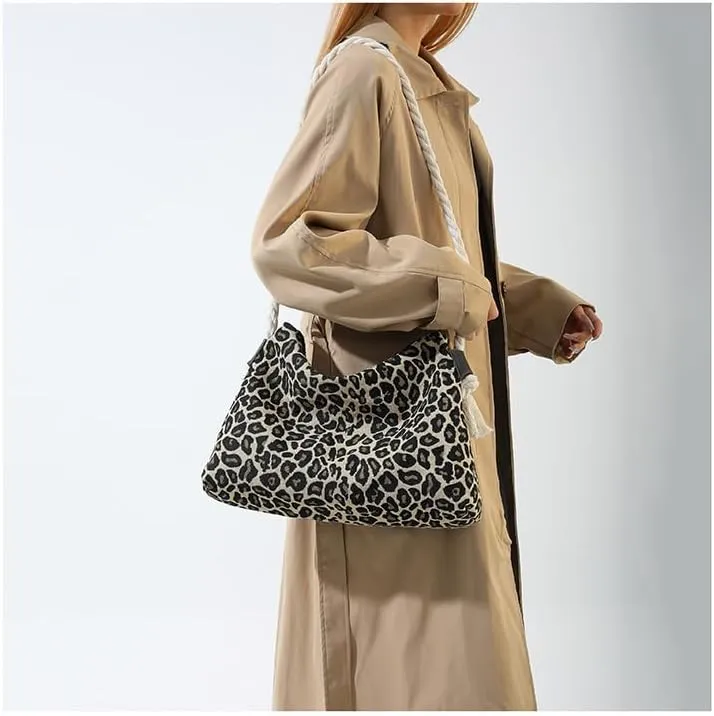 Fashion Cheetah Purses for Women Handbag, y2k Cheetah Handbags Cheetah Print Hobo Ladies Chic Shoulder Bags Purse (Leopard brown)