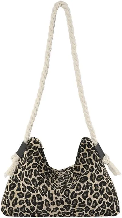 Fashion Cheetah Purses for Women Handbag, y2k Cheetah Handbags Cheetah Print Hobo Ladies Chic Shoulder Bags Purse (Leopard brown)