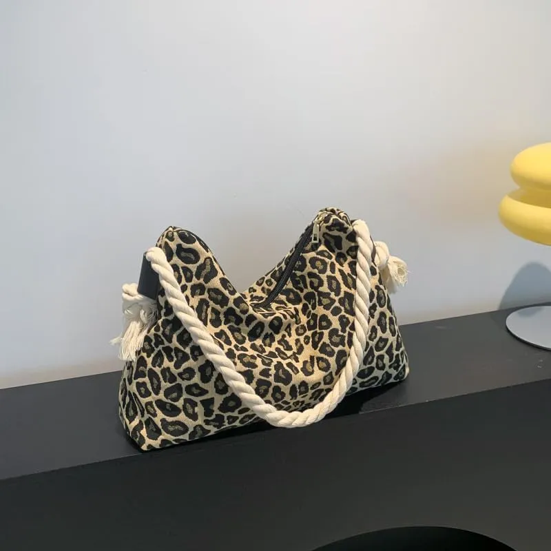 Fashion Cheetah Purses for Women Handbag, y2k Cheetah Handbags Cheetah Print Hobo Ladies Chic Shoulder Bags Purse (Leopard brown)