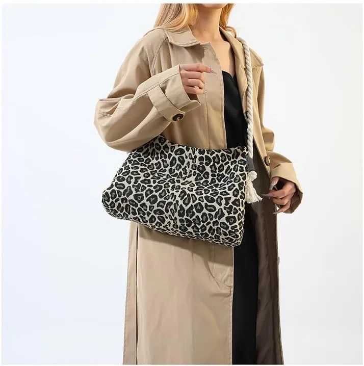 Fashion Cheetah Purses for Women Handbag, y2k Cheetah Handbags Cheetah Print Hobo Ladies Chic Shoulder Bags Purse (Leopard brown)