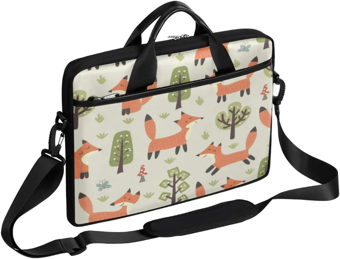 Flowers Laptop Bag for Women Men 13-15 Inch Computer Briefcase Bag Lightweight Notebook Shoulder Messenger Bag