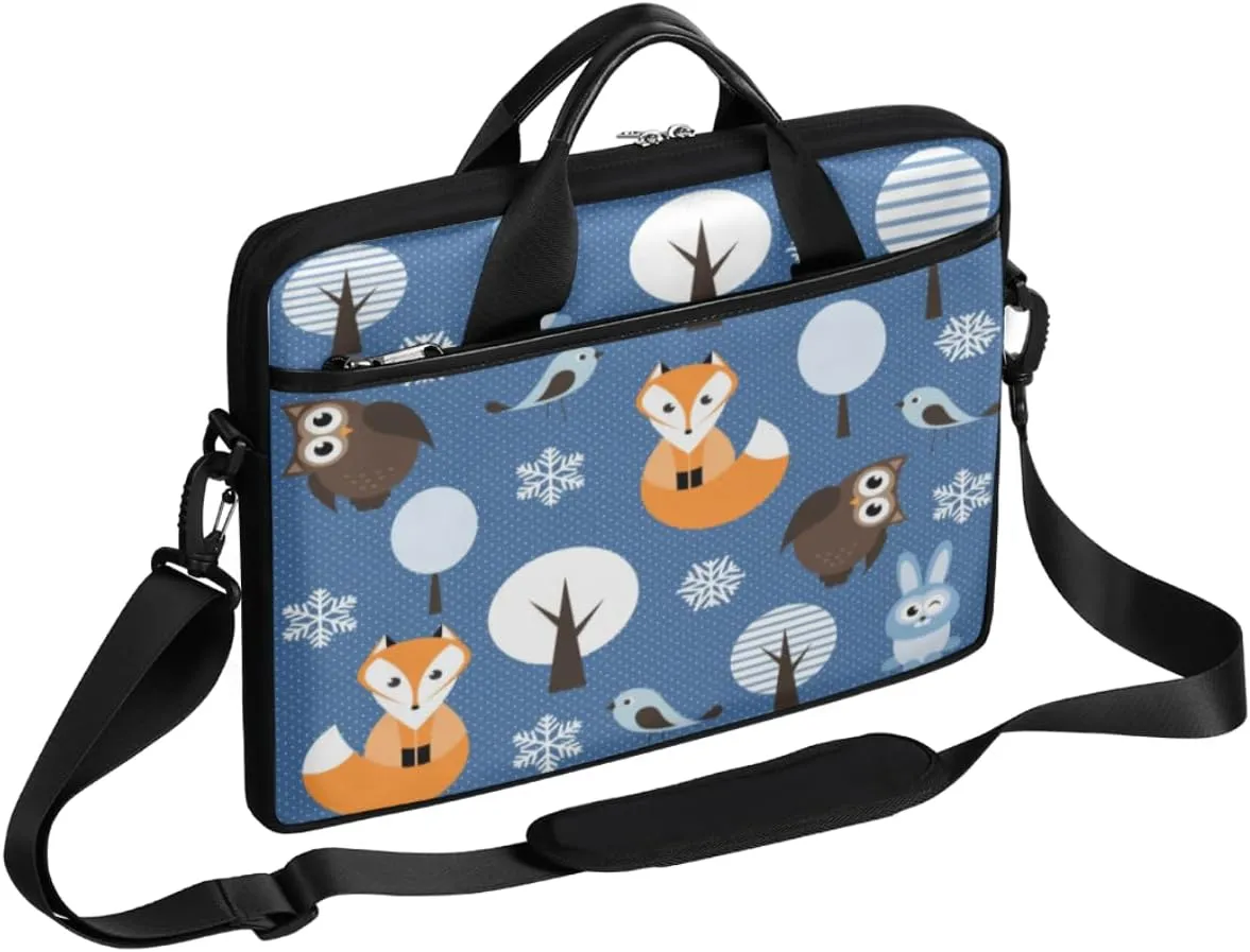 Flowers Laptop Bag for Women Men 13-15 Inch Computer Briefcase Bag Lightweight Notebook Shoulder Messenger Bag
